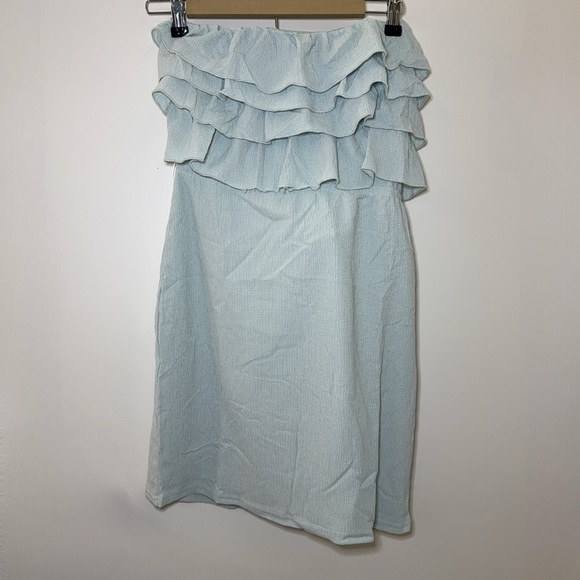Mini Ruffle Mint Dress - Picture 2 of 5